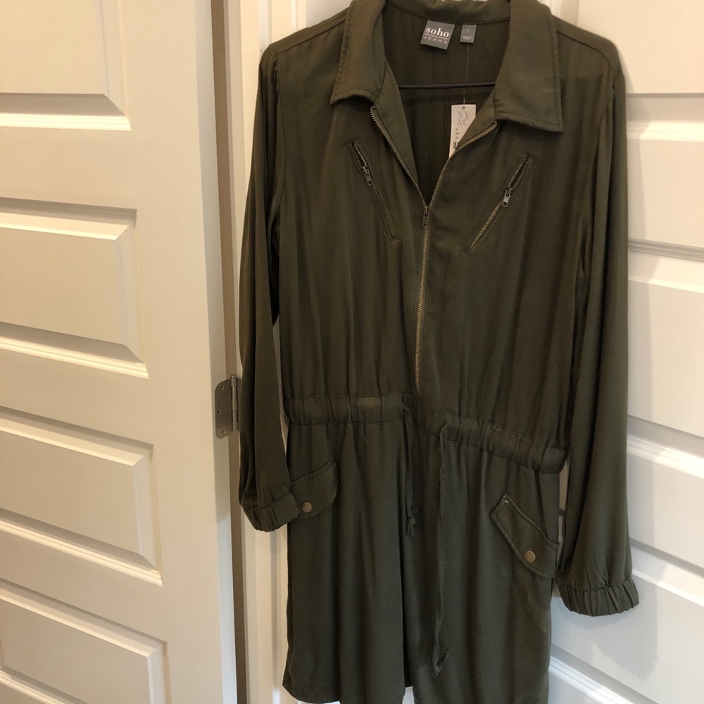 Olive green long sleeve dress